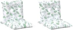 vidaXL Kültéri párna 2 pcs Finom levélminta 100 x 50 x 7 cm Szövet 377725 (377725)