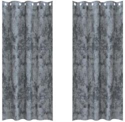 vidaXL Bársonyfüggönyök 2 pcs Ezüst Szürke 225 x 140 cm Bársony 4107650 (4107650)
