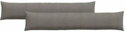 vidaXL Kanapé párnák 2 pcs Világosszürke 200 x 40 cm Bársonyos szövet 42013903 (42013903)