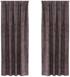 vidaXL Bársonyfüggönyök függönyökkel 2 pcs Barna 260 x 140 cm Bársony 4107697 (4107697)
