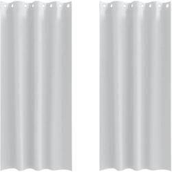 vidaXL Fekete Függöny Gyűrűkkel 2 pcs Halvány szürke 225 x 140 cm 4107350 (4107350)