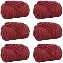 vidaXL Takarók 6 pcs Bordeaux piros 240 x 220 cm Gyapjú (42016895)