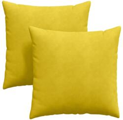 vidaXL Kanapé párnák 2 pcs Sárga 80 x 80 cm Bársonyos szövet 42014064 (42014064)