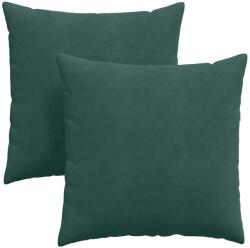 vidaXL Kanapé párnák 2 pcs Sötétzöld 60 x 60 cm Bársonyos szövet 42014016 (42014016)