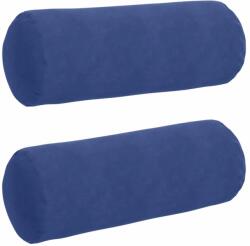 vidaXL Hengerpárnák 2 pcs Rendőrségi kék Ø 25 x 70 cm Bársonyos szövet 42014339 (42014339)