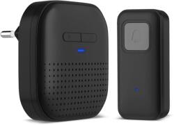 CONNECT IT DOORBELL vezeték nélküli csengő, konnektorba, fekete (CDB-1010-BK)