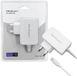 Qoltec hálózati töltő, 65W, USB-C, fehér 90x75x28mm (ABAZQOLNZ00051039LV-BG-001V)