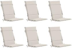 vidaXL 6 darabos magas háttámlás székpárna GEMERT 6 pcs Fehér 946365 (946365)