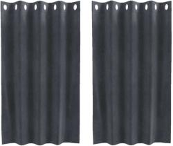 vidaXL Sötétítő függönyök 2 pcs Világosszürke 140 x 140 cm Bársony 4107253 (4107253)