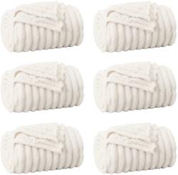 vidaXL Takarók 6 pcs Krém 270 x 240 cm Gyapjú (42016900)