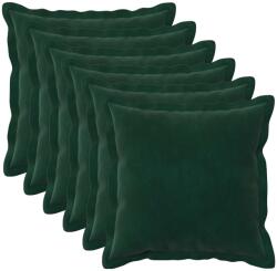 vidaXL Párna párnával HOUTEN 6 db Sötétzöld Bársony 935084 (935084)