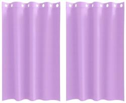 vidaXL Fekete Függöny Gyűrűkkel 2 pcs Lila 175 x 140 cm Poliészter 4107379 (4107379)