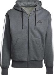 Adidas M 3 STRIPES FL FZ HD Sötétszürke, Fehér, Fekete XXL (JL9824)