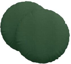 vidaXL Ülőpárnák 2 pcs Sötétzöld Ø 80 cm Bársonyos szövet 42014265 (42014265)