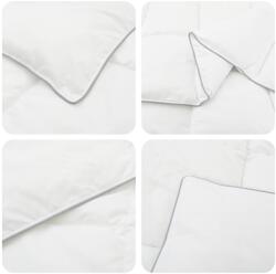 vidaXL Teljes éves takaró Fehér 200 x 240 cm Bambusz rost 42041988 (42041988)