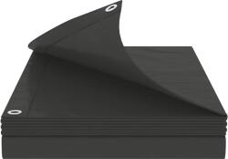 vidaXL Ponyva fémfülekkel Antracit szürke 3 x 5 m 90 gsm PE 42039434 (42039434)