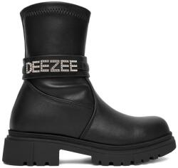 DeeZee Lányka bokacsizma, Deezee, ökológiai bőr, fekete, cipzár, 33 EU (5906751340233_33)