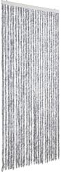 vidaXL fehér és szürke zsenília rovarfüggöny 100 x 200 cm 2.15 kg (377375VidaXL)