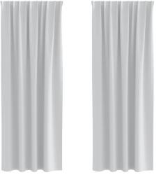 vidaXL Fekete Függöny Gyűrűkkel 2 pcs Halvány szürke 260 x 140 cm 4107462 (4107462)