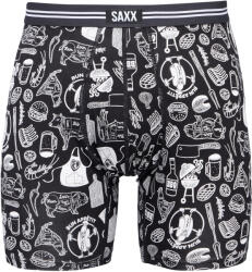 SAXX VIBE XTRA SOFT COMFORT BOXER BRIEF FLY Fekete, Fehér XL (SXVX24FBAB)