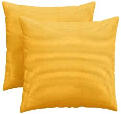 vidaXL Kanapé párnák 2 pcs Világos sárga 45 x 45 cm Bársonyos szövet 42013952 (42013952)