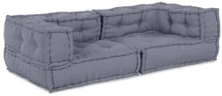 vidaXL Moduláris Kanapé Egység 3 db Szövet Szürke 140 x 70 x 36 cm 4019048 (4019048)