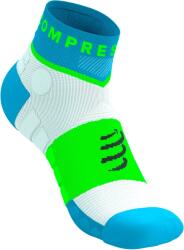 Compressport ULTRA TRAIL LOW SOCKS Kék, Fehér, Fényvisszaverő neon 35-38 (SLCU4425206)