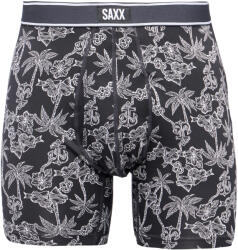 SAXX DAYTRIPPER COMFORT STRETCH BOXER BRF FLY Fekete, Fehér L (SXBB11FTTB)