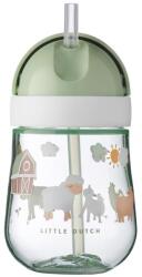 Mepal Mepal, Mio, Little Farm, Cana pentru copii cu pai, 300 ml Set pentru masa bebelusi