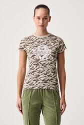 Juicy Couture női pamut póló CAMO ZEBRA - bézs M