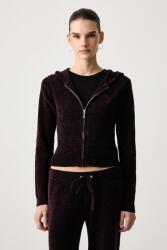 Juicy Couture cipzáras melegítőfelső kapucnival női MAYA KNIT - burgundia M