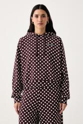 Marimekko kapucnis melegítőfelső női pamut - burgundia S