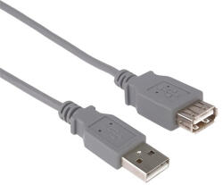 PremiumCord Kábel USB 2.0 hosszabbító A - A, M/F, 5m, szürke (KUPAA5)