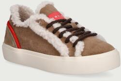 Inuikii LILA SHEARLING LACE UP gyerek velúr - bézs 31