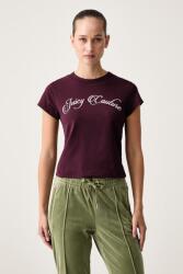 Juicy Couture női pamut póló JUICY SCRIPT BABY - burgundia L