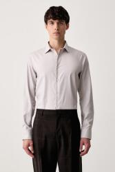 Calvin Klein férfi ing pamut elasztánnal - szürke 43 - answear - 32 990 Ft