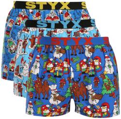 Styx 3PACK boxeri largi bărbați Styx art elastic sportiv multicolori (3B19789) XXL (186411)