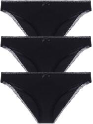 Dorina 3PACK chiloți brazilieni damă Dorina Essential Cotton negri (DCBZ0006CO035-3X0009) XS (186617)