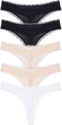 Dorina 5PACK tanga damă Dorina Essential Cotton multicolore (DCTH0013CO035-5X0039) XS (186616)