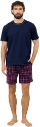 Italian Fashion pijama bărbați BRAJAN mânecă scurtă, pantaloni scurți, bleumarin/imprimeu: XL (AAF-MPZ-BRAJ-KKGD XL)