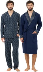 Italian Fashion Set elegant pentru el - pijama și halat Italian Fashion BROKEN (35230)