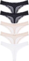 Dorina 5PACK tanga damă Dorina Essential Microfibre multicolore (DCTH0013MI138-5X0039) S (186631)