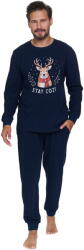 DN Nightwear Pijama bărbătească Oh Deer albastră închis cu cerb, XL