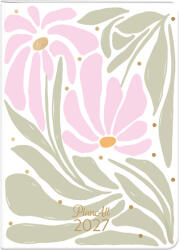 LIZZY CARD Plan All compact tervező, B/6, heti, tűzött, 2027, Boho florals - Fair (LIZ-7540218011)