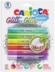 CARIOCA Set de decorare cu sclipici neon, 6 bucăți (42111)