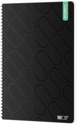 ICO ICO: Caiet Premium Black Spiral pentru Studenți, format A/4, simplu, 100 de file (7500161002-576525)