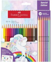 Faber-Castell Faber-Castell: Set de creioane colorate cu castel, pachet de 18+6 bucăți (111221)