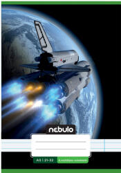 Nebulo Nebulo: Caiet dictando cu model navetă spațială, clasa a 4-a, capsat, format A5, 21-32 (VO4-2-VM-A5-12346387)