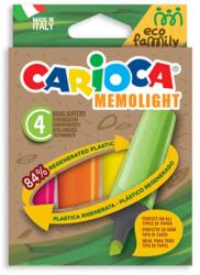 CARIOCA Set de 4 markere de evidențiere Eco Family Memolight - Carioca (43464)
