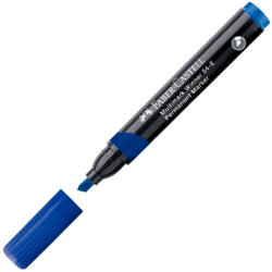 Faber-Castell Faber-Castell: Marker permanent albastru pe bază de alcool cu vârf tăiat (153151)